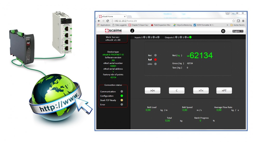 Web server SCAIME eNod4 Ethernet